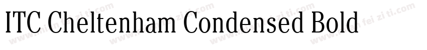 ITC Cheltenham Condensed Bold Itali字体转换